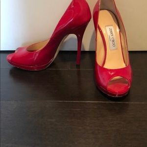 Jimmy Choo Shoes - Jimmy Choo red patent leather pumps. Jimmy Choo Shoes - Jimmy Choo red patent leather pumps.